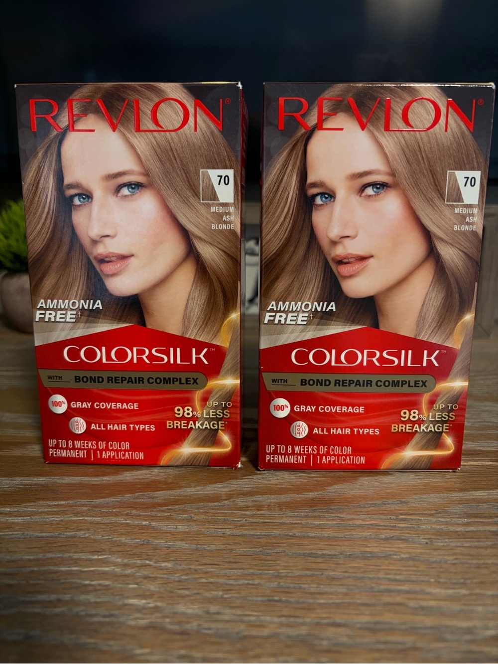 Revlon Colorsilk Permanent Hair Color - Medium Ash Blonde 70 (Twin Pack)